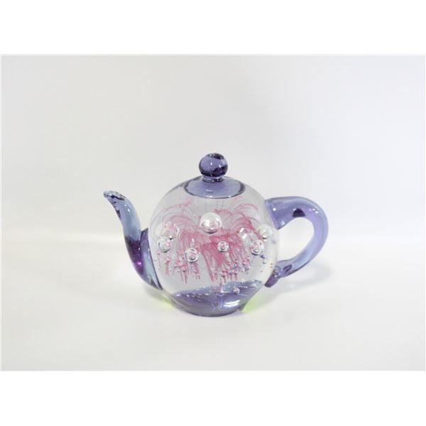 EDINBURGH DYNASTY GALLERY BLOWN GLASS TEAPOT