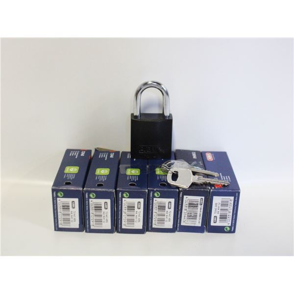 NEW 7 ABUS PAD LOCKS 6 BLACK