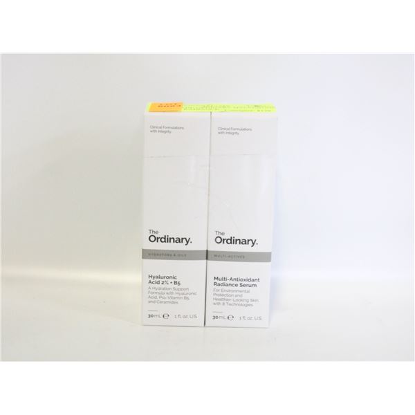 2 NEW THE ORDINARY HYLAURONIC ACID & RADIANCE