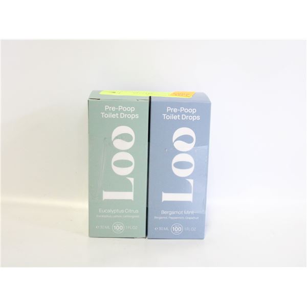 2 NEW LOO PRE-POOP TOILET DROPS