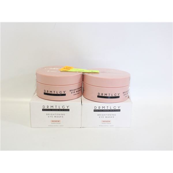 NEW 2 SEALED DRMTIGY BRIGHTING EYE MASKS DRY