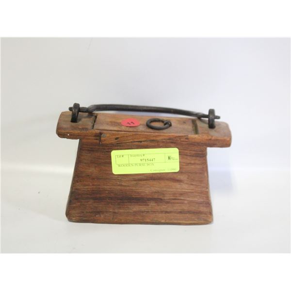 WOODEN PURSE BOX