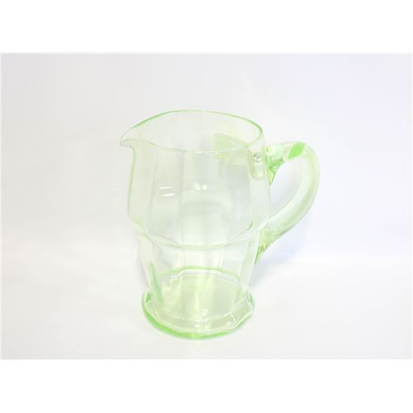 URANIUM GLASS PITCHER