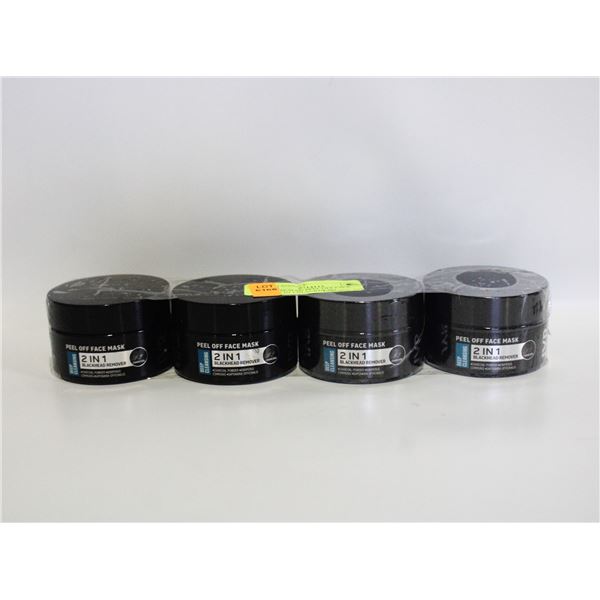 NEW 4 SEALED PEEL OFF FACE MASK 2 IN 1 BLACKHEAD