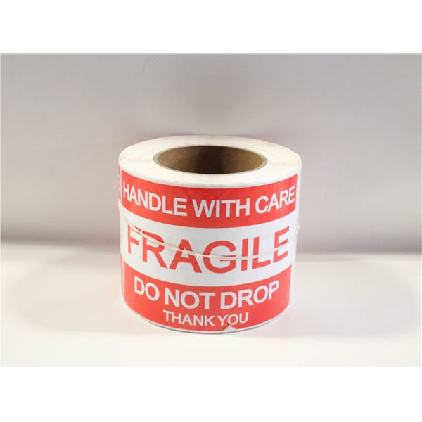 LARGE ROLL OF UNUSED 'FRAGILE HANDLE