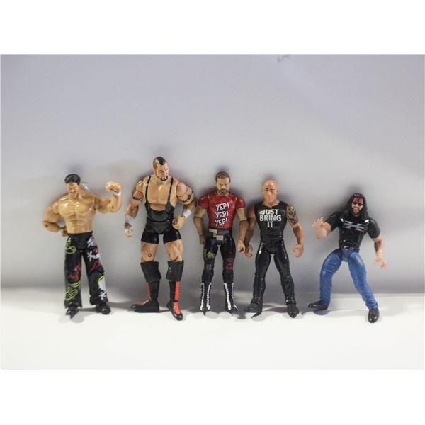 LOT OF 5 ASSORTED WWE WRESTLERS
