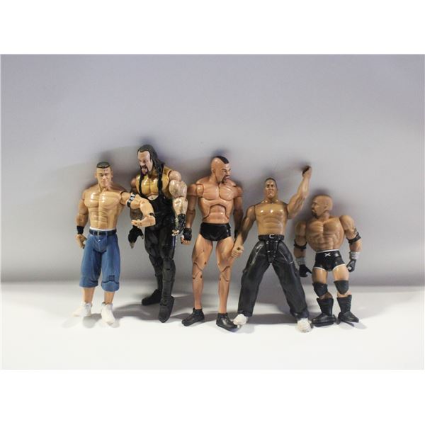 LOT OF 5 ASSORTED WWE WRESTLERS
