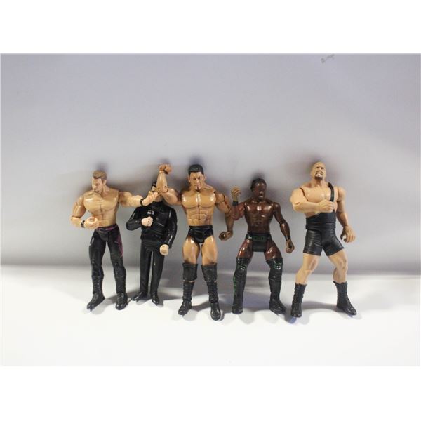 LOT OF 5 ASSORTED WWE WRESTLERS