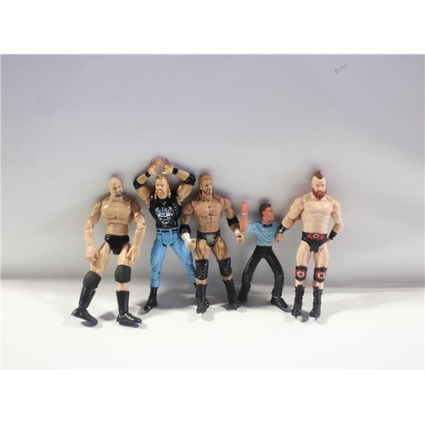 LOT OF 5 ASSORTED WWE WRESTLERS