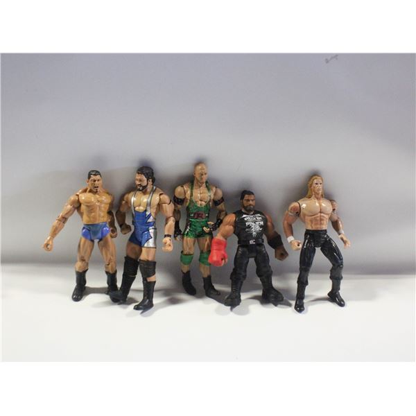LOT OF 5 ASSORTED WWE WRESTLERS