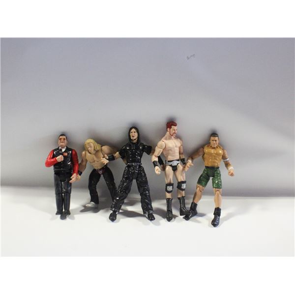 LOT OF 5 ASSORTED WWE WRESTLERS
