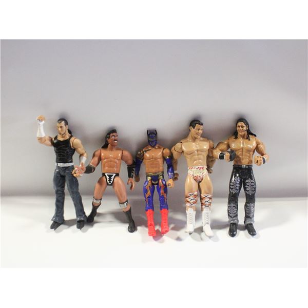 LOT OF 5 ASSORTED WWE WRESTLERS