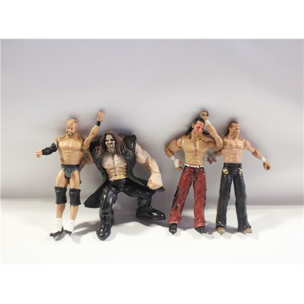 LOT OF 4 ASSORTED WWE WRESTLERS