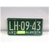 Image 1 : 1971 ALBERTA LICENSE PLATE (09-43)