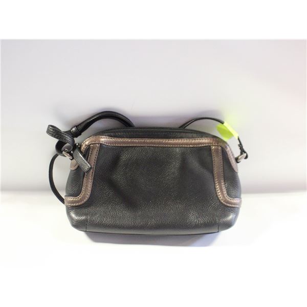 DEREK ALEXANDER BLK/BRN LEATHER PURSE