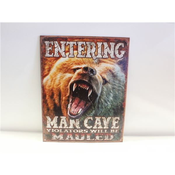 12" X 16" METAL SIGN (BEAR)