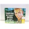 Image 1 : 12" X 16" METAL SIGN (CAMPING)