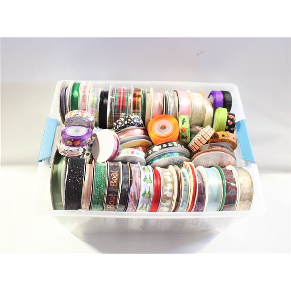 100 CRAFT RIBBON ROLLS LOT