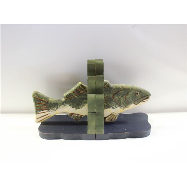 WOOD FISH BOOKENDS
