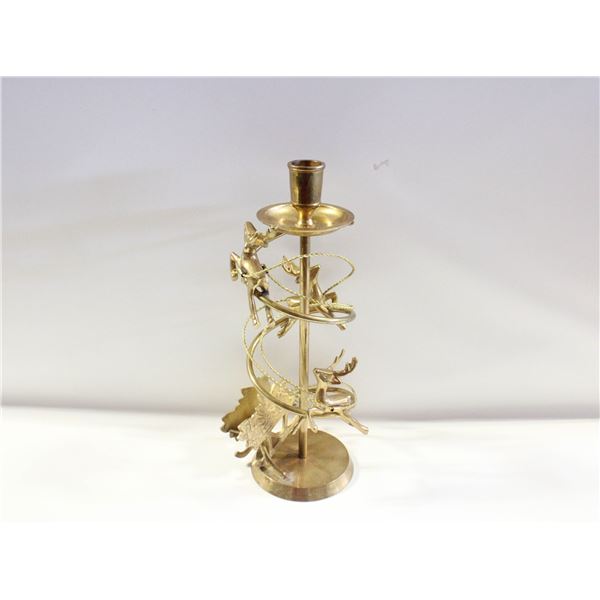 VINTAGE BRASS 13" CANDLE HOLDER WITH