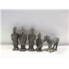 Image 1 : VINTAGE TERRACOTTA CHINESE WARRIOR FIGURES (5)
