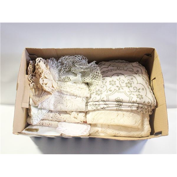 VINTAGE NEEDLE CRAFTED LINENS ASSORTED