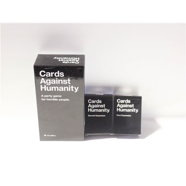 CARDS AGAINST HUMANITY GAME W/ EXPANSION PACKS