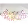 Image 1 : 3 WIRE FRUIT BOWLS. RED, GREEN AND PURPLE