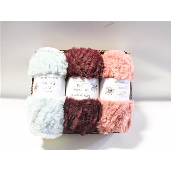 LOOPS & THREADS "FAUX FUR" YARN- ASSORTED
