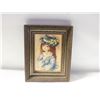 Image 1 : VINTAGE FRAMED "GIRL & HER BIRD" PRINT