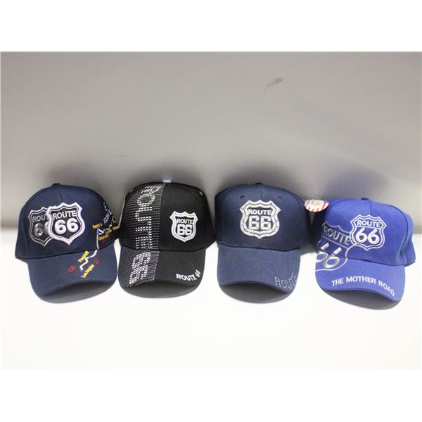 4 ROUTE 66 BASEBALL CAPS