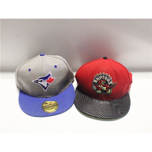TORONTO RAPTORS AND TORONTO BLUE JAYS HATS