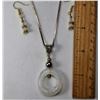 Image 1 : 16)  FROSTED MILK GLASS ROUND PENDANT