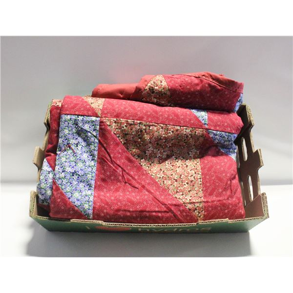 ESTATE HANDMADE PATCHWORK QUILT FULL SIZE