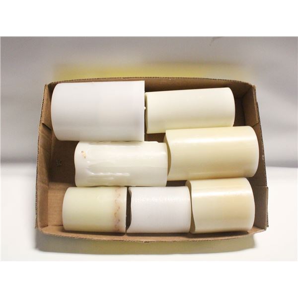 LARGE 7 FLAMLESS ASSORDED SIZES CANDLES