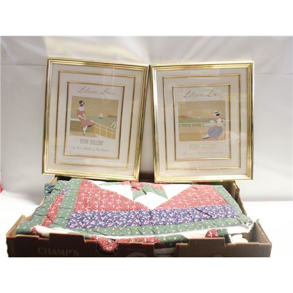 PAIR OF MATCHING FRAME ESTATE WALL