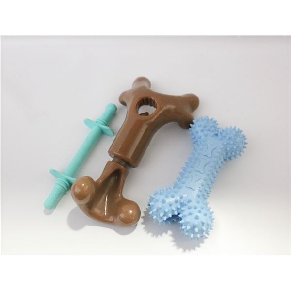 FLAT OF ASSORTED DOG CHEWING TOYS FOR TEETH