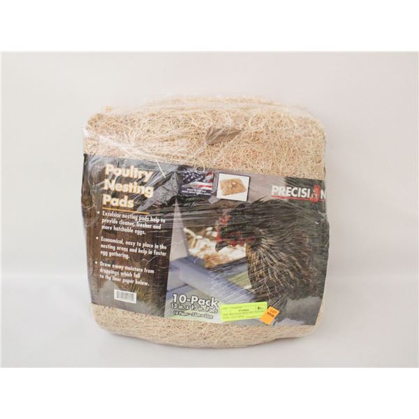 10PK PRECISION POULTRY NESTING PADS 13X13" NEW