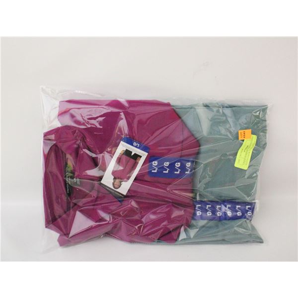 2 PACK WOMENS FASHION LONG SLEEVE COLOR TEAL AND
