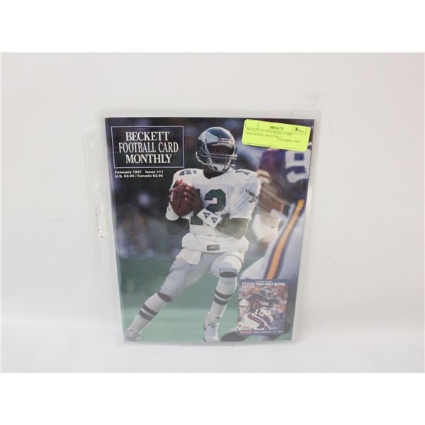 BECKETTE FOOTBALL CARD MAGAZINE MONTHLY