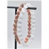Image 1 : #59- NATURAL SELENITE & RED NET STONE BRACELET