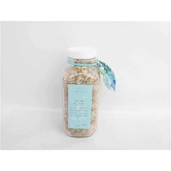 ANTHROPOLOGIE SALT BATH SOAK IN GLASS JAR- NEW