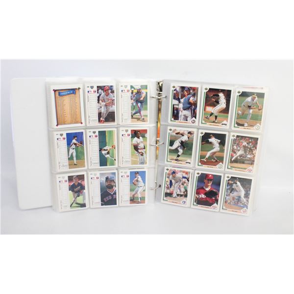 1991 UPPERDECK BASEBALL CARDS 170 CARDS IN BINDER