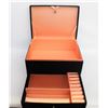 Image 1 : VELVET HARDSIDE JEWELLERY BOX- 11" X 6" X 8"