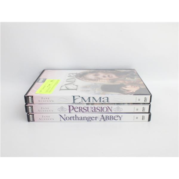 JANE AUSTEN PERSUASION/EMMA/NORTHHANGER DVD
