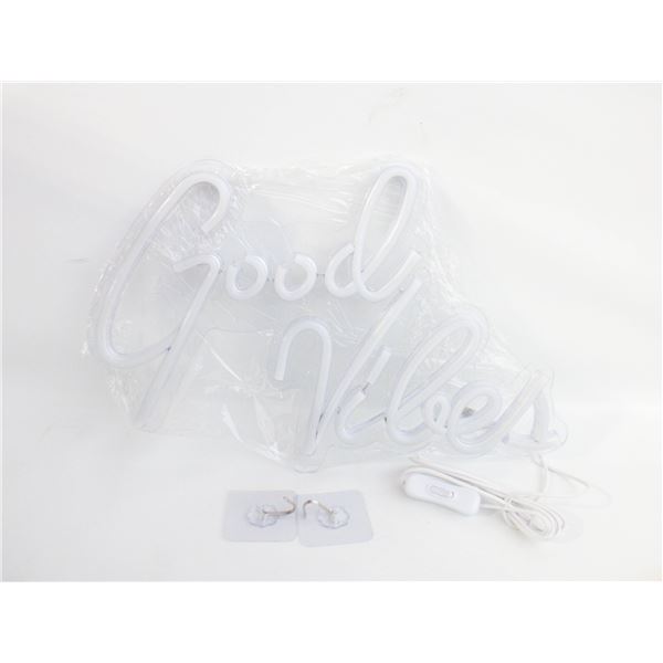 NEW PINK LED NEON SIGN - "GOOD VIBES" WALL LIGHT