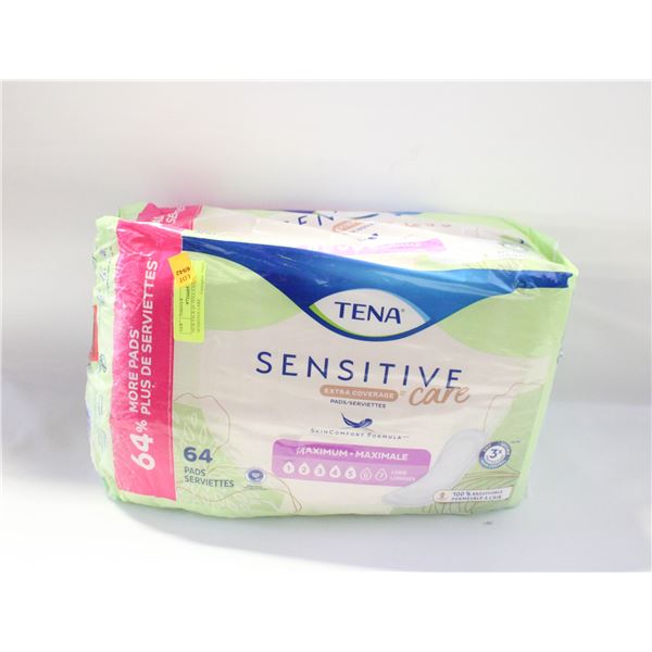 NEW PACK 64 TENA EXTRA SENSITIVE CARE
