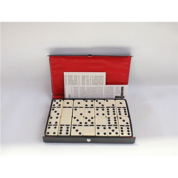 VINTAGE DOMINION DOMINOES DOUBLE SIX IN BOX