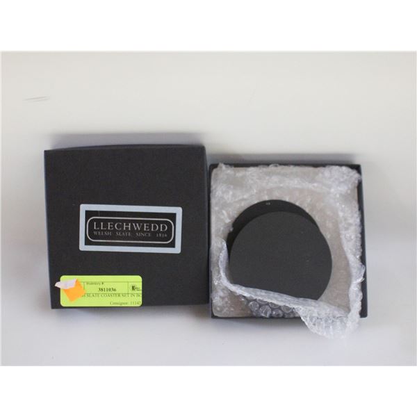 WELSH SLATE COASTER SET IN BOX