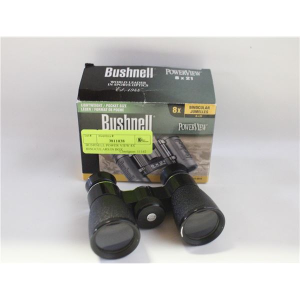 BUSHNELL POWER VIEW 8X BINOCULARS IN BOX
